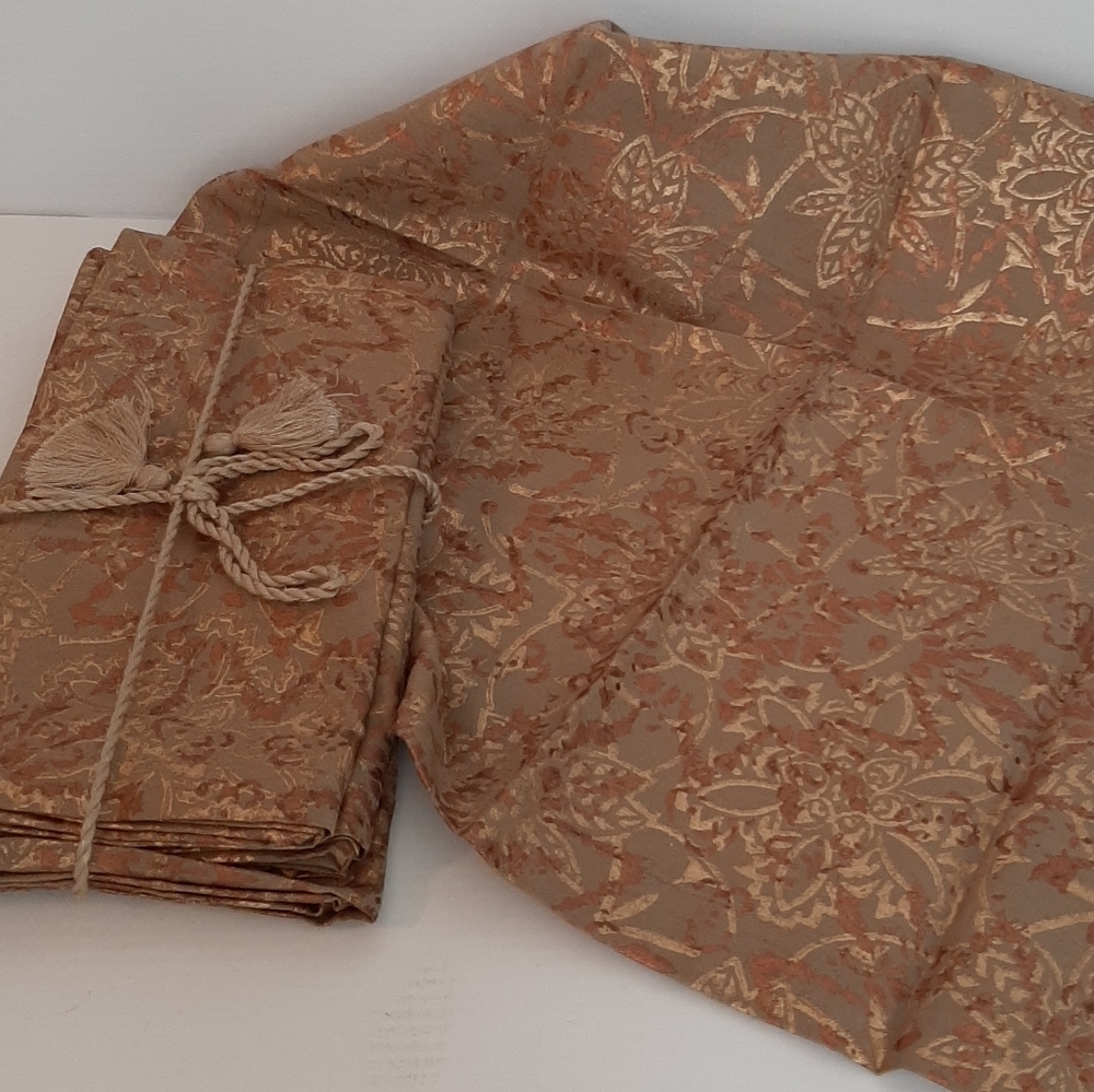 TAG Block Print Festive Cotton Table Napkins